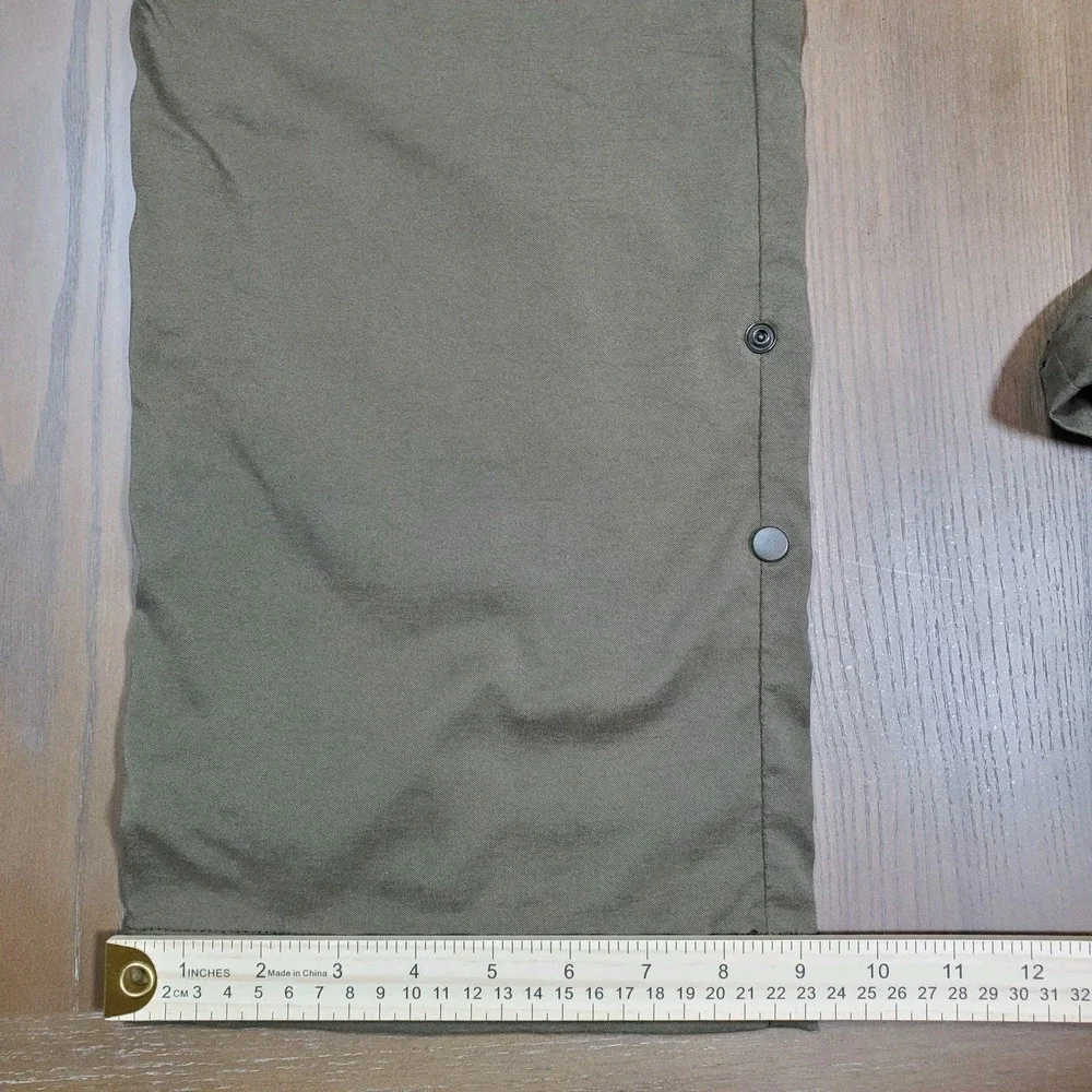 PrAna Pants Men Small Breathe Belted‎ Brown Lightweight Zippered Cargo Pockets